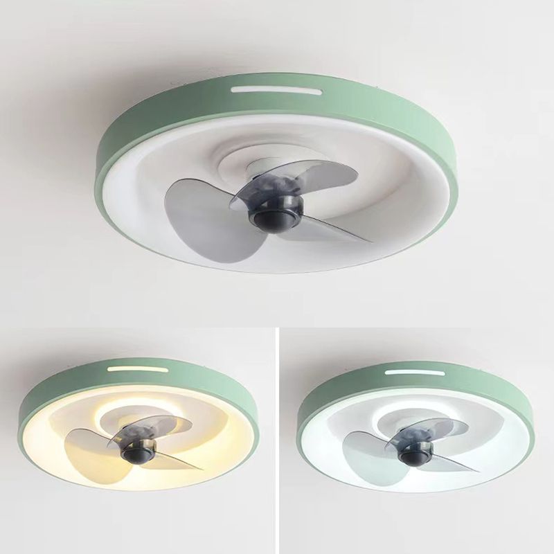 Modern Simple Ceiling Fan Lamp Circle Shape Ceiling Fan Light for Bedroom