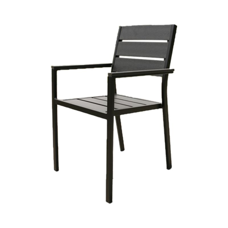 Contemporary Outdoor Bistro Chair Aluminum Outdoor Chair Stacking Armchair