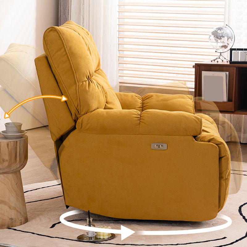 Swivel Rocker Standard Recliner Solid Color Metal Frame Recliner Chair