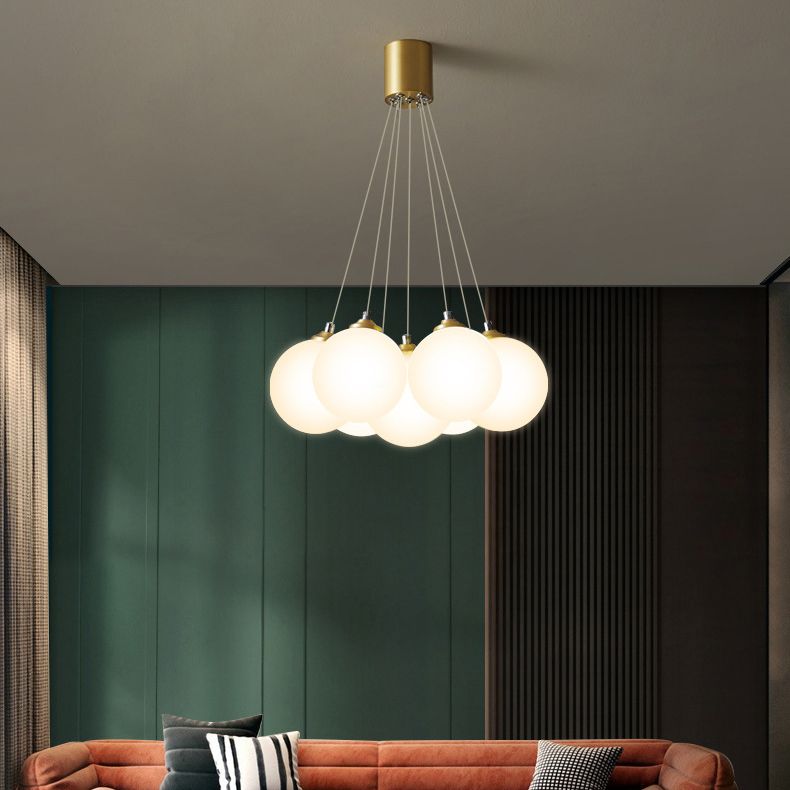 Copper Globe Pendant Light in Modern Luxury Style Glass Intérieure Lampe de suspension intérieure