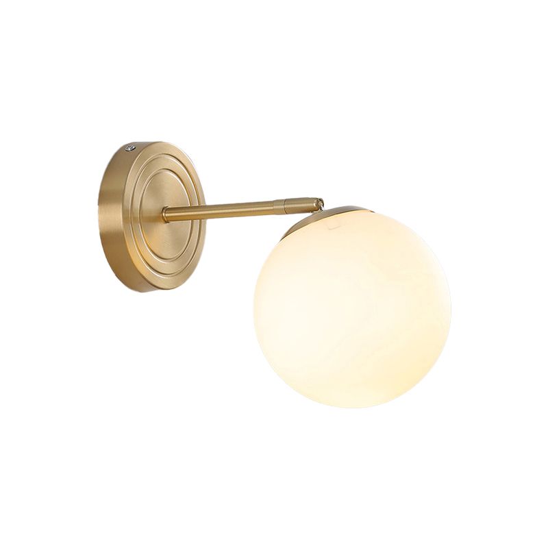 American Style Vanity Light Ball Shape Vanity Lamp with Glass Shade for Shower Room