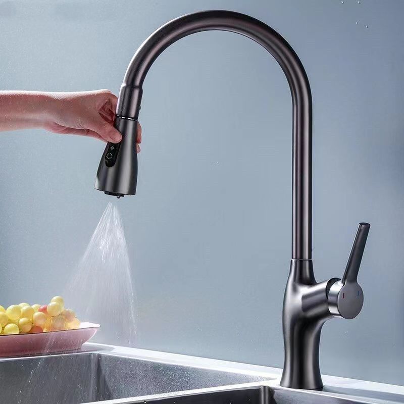 1-Handle Faucets Pull down Copper with Water Dispenser Standard Kitchen Faucets