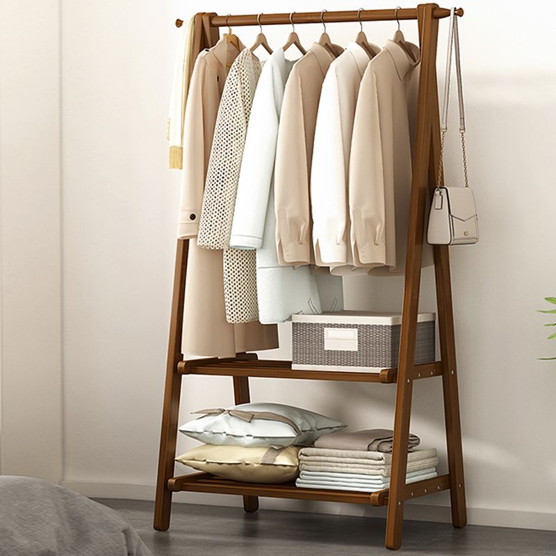 Scandinavian Hall Tree Wood Free Standing Storage Shelf Organizer Coat Hanger