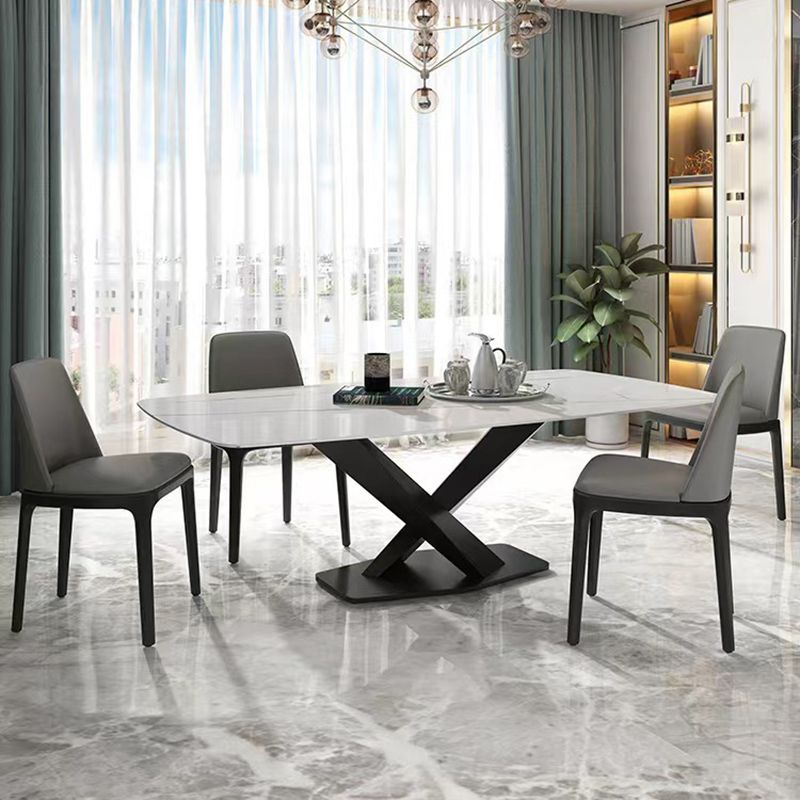 White Stone Top Dinette Table Set for Home 1/4/5/6 Pieces Modern Dinette Set