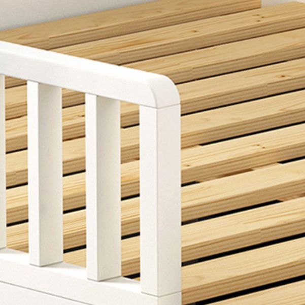 Solid Wood  Nursery Bed Modern Wood Nursery Bed with Guardrails