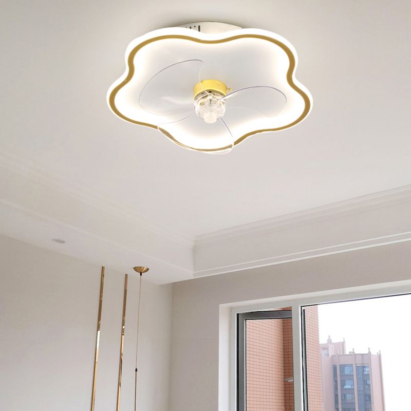 Ventilateurs de plafond géométrique en métal Multi lumières de style moderne LED Flush Light pour la chambre