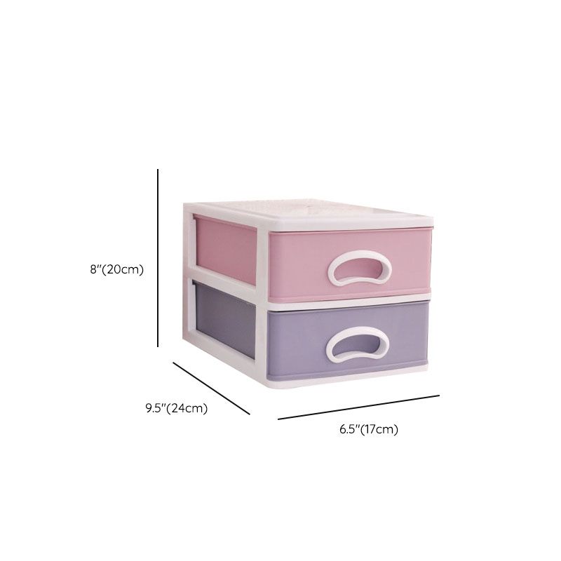 Color Block File Cabinet Drawers Vertical Plastic Filing Cabinet