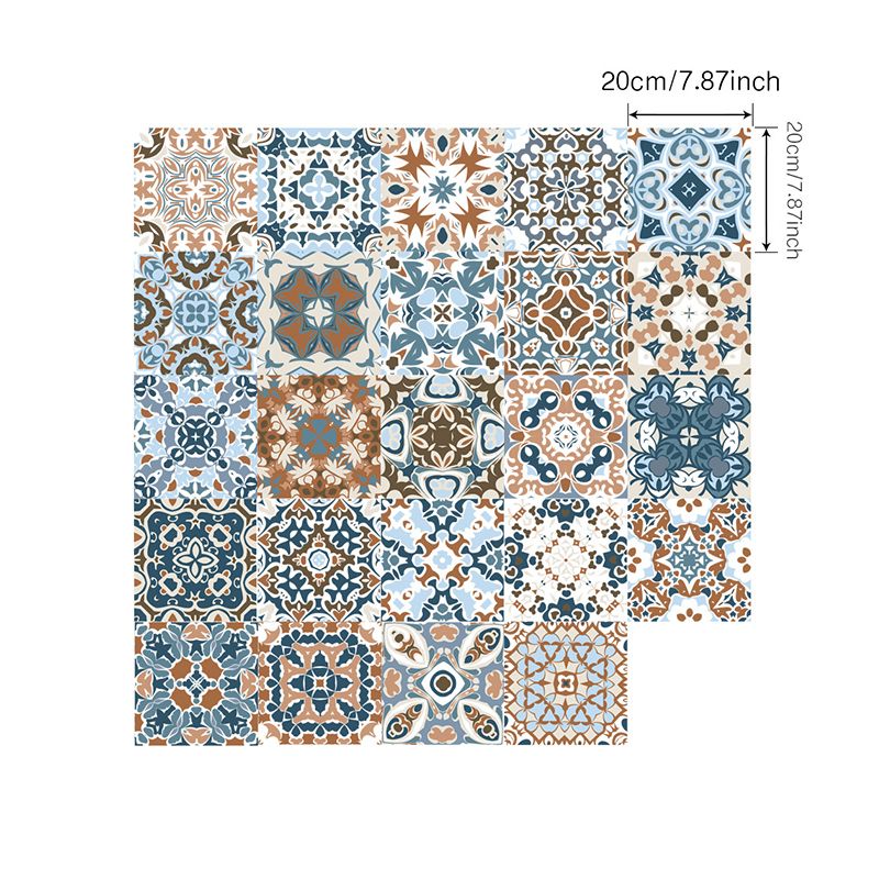 Bohemian Mandala Stick Wallpaper Panels for Kitchen Backsplash 8' L x 8" W Wall Covering in Brown