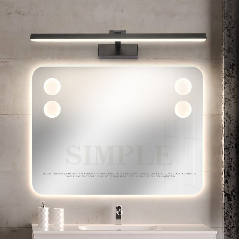 Estilo nórdico Simplicidad impermeable Luz de tocador de tocador rotatable Libra de espejo LED de revestimiento de acrílico para baño