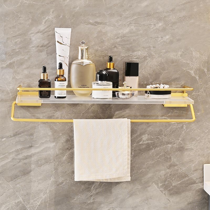 Metal and Acrylic Bathroom Accessory as Individual or as a Set in Gold