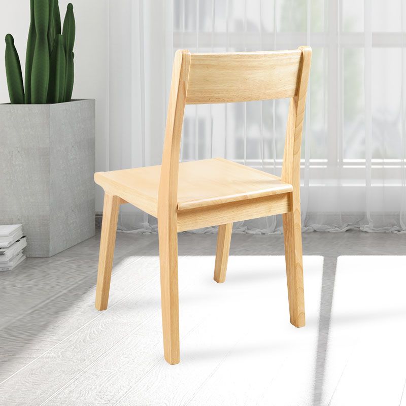 Contemporary Style Open Back Chair Wood Kitchen Dining Armless Chair