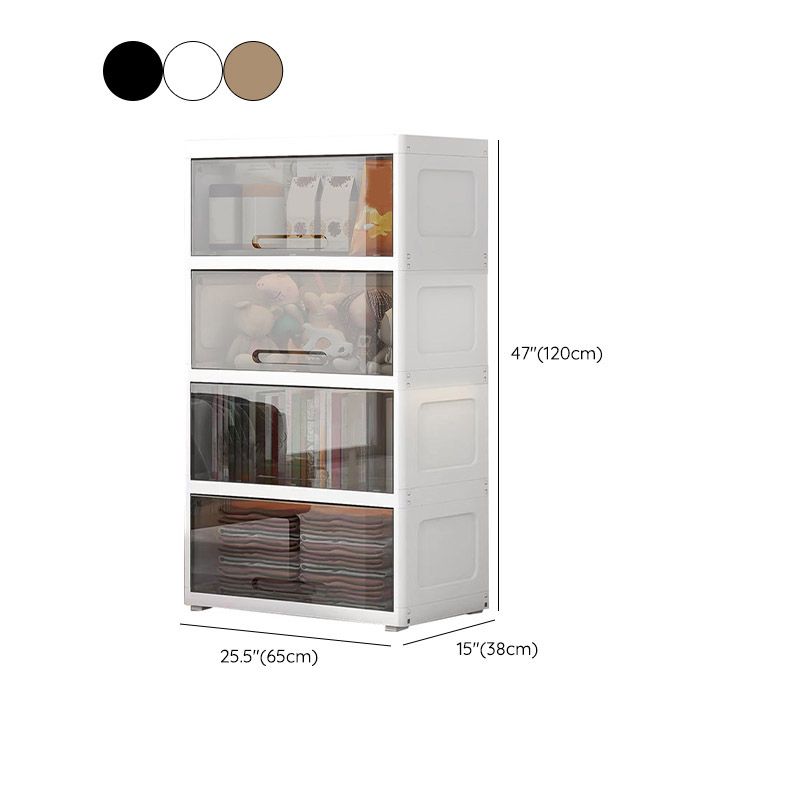 Modern Style Plastic Kids Closet Door Included Bedroom Armoire