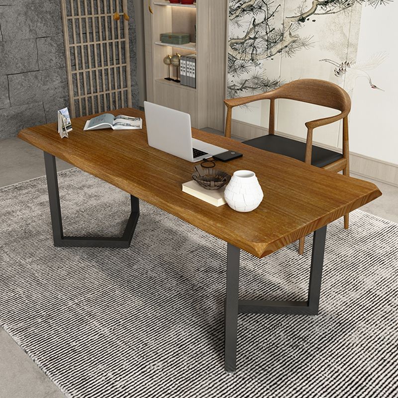 Home Office Work Table Solid Wood Modern Free Form Writing Desk