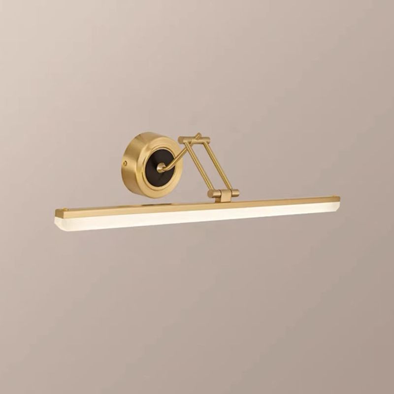 Lineaire vorm wandverlichting moderne stijl metalen 1-licht sconce lamp voor doucheruimte