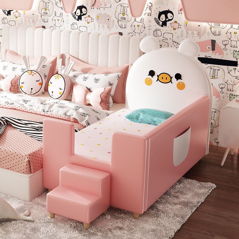 Pink Wood Crib Modern Mattress Included Nursery Bed with Storage