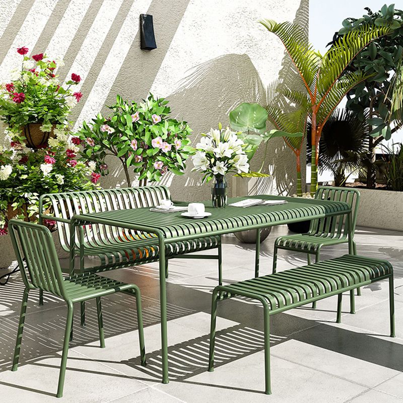 Modern Waterproof Iron Courtyard Table Geometric Outdoor Table