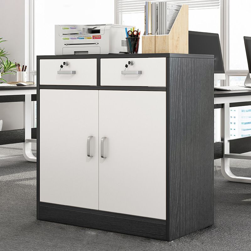 Nordic Style Filing Cabinet Color Block Drawers Wood File Cabinet for Home Office