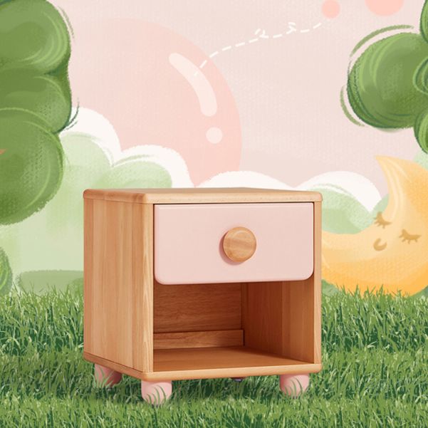 Modern Kids Bedside Table Solid Wood Kids Nightstand with Drawers