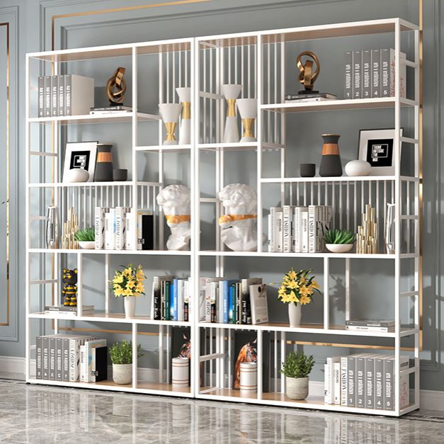 Metal Open Bookcase Scandinavian Bookshelf with Shelves for Office