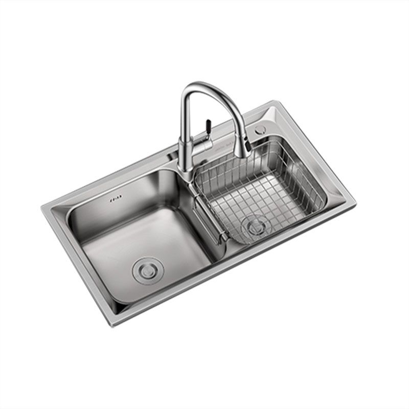 Modern Style Sink Stainless Steel Drop-In Noise-cancelling Design Sink for Kitchen