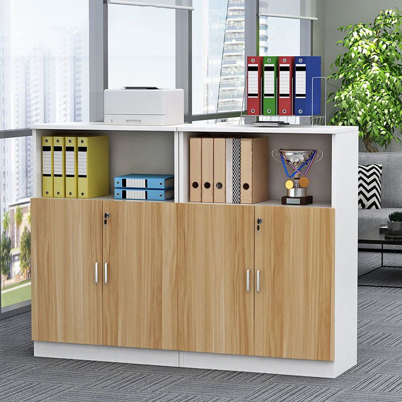 Office File Cabinet Vertical Modern Wood Storage Shelves File Cabinet with Lock