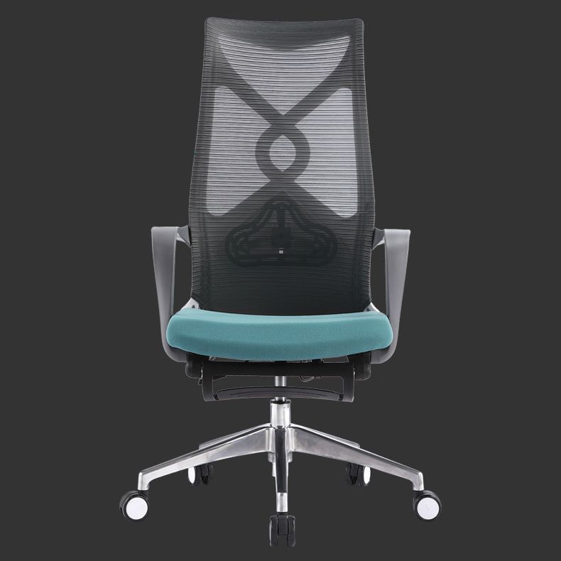 Fixed Arms Desk Chair Microfiber Desk High Back Chair Swivel Ergonomic