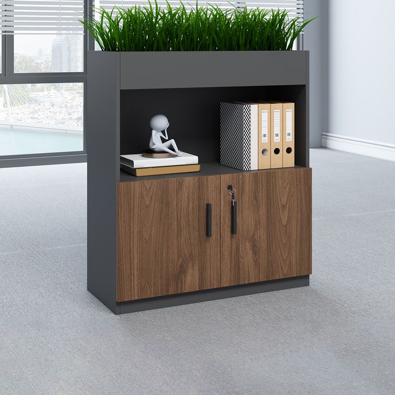 Lateral Modern Filing Cabinet Engineered Wood File Cabinet with Lock and Storage