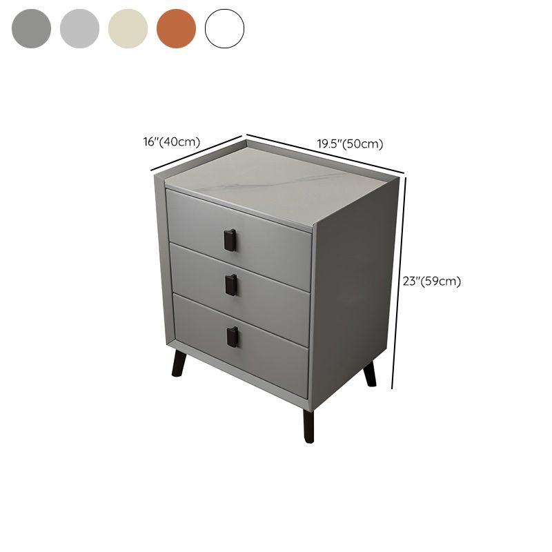 Contemporary Night Table Drawer Storage Bed Nightstand for Bedroom