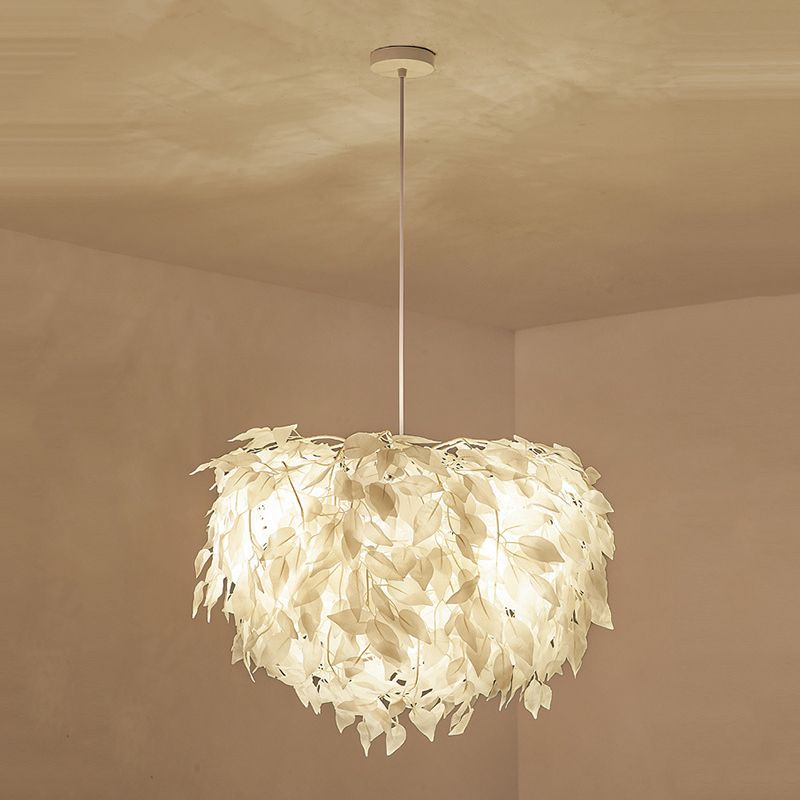 Sphère plume lustre pendentif léger chambre contemporaine luminaire en suspension