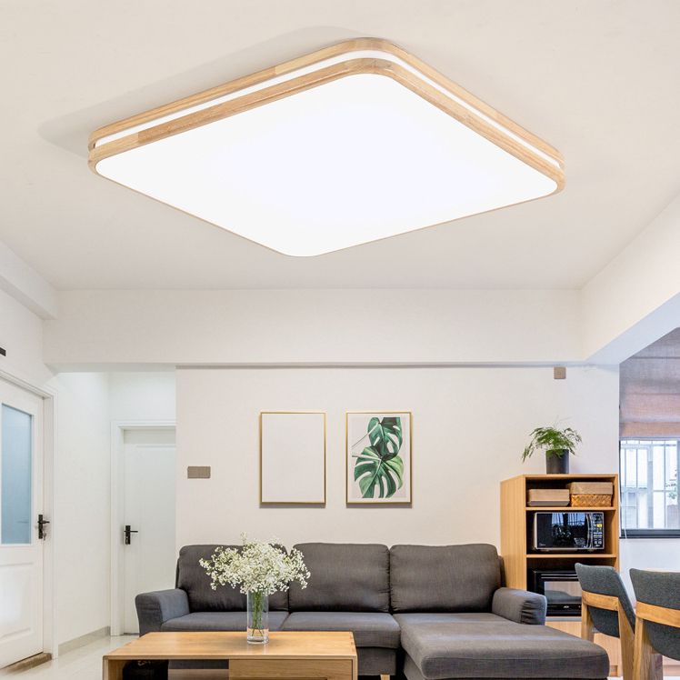 Lampada da soffitto a LED a forma geometrica Moderna in legno 1 luce da incasso per corridoio sala da pranzo