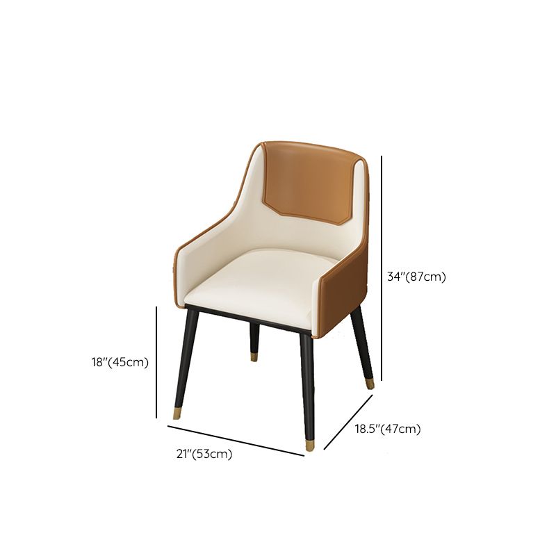 Home Upholstered Chair Faux Leather Dining Room Parsons Dining Chair