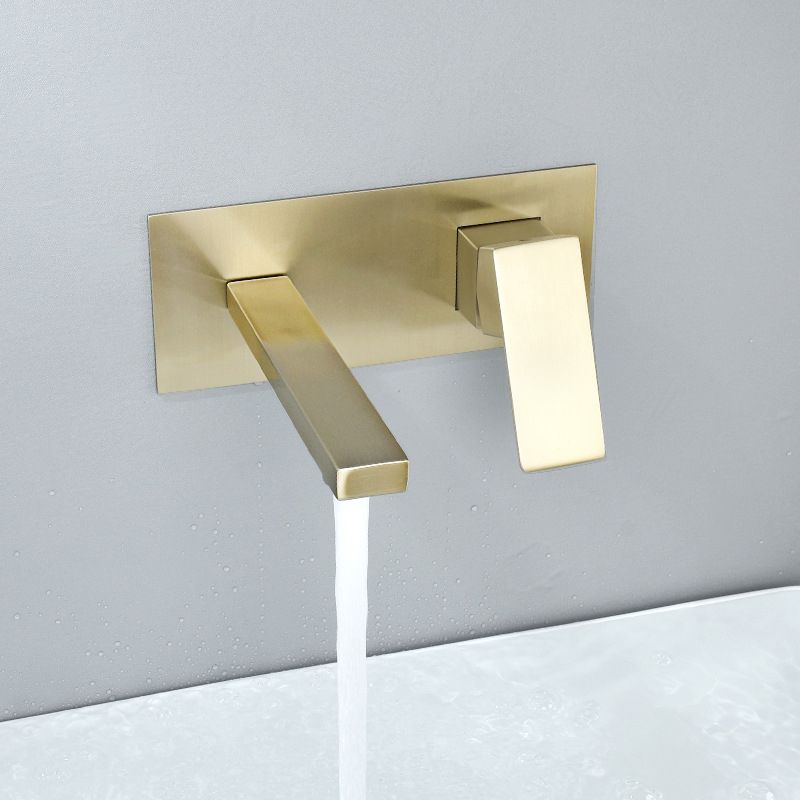Stainless Steel Wall Mounted Bathroom Faucet Light Luxury Bathroom Faucet Modern Faucet