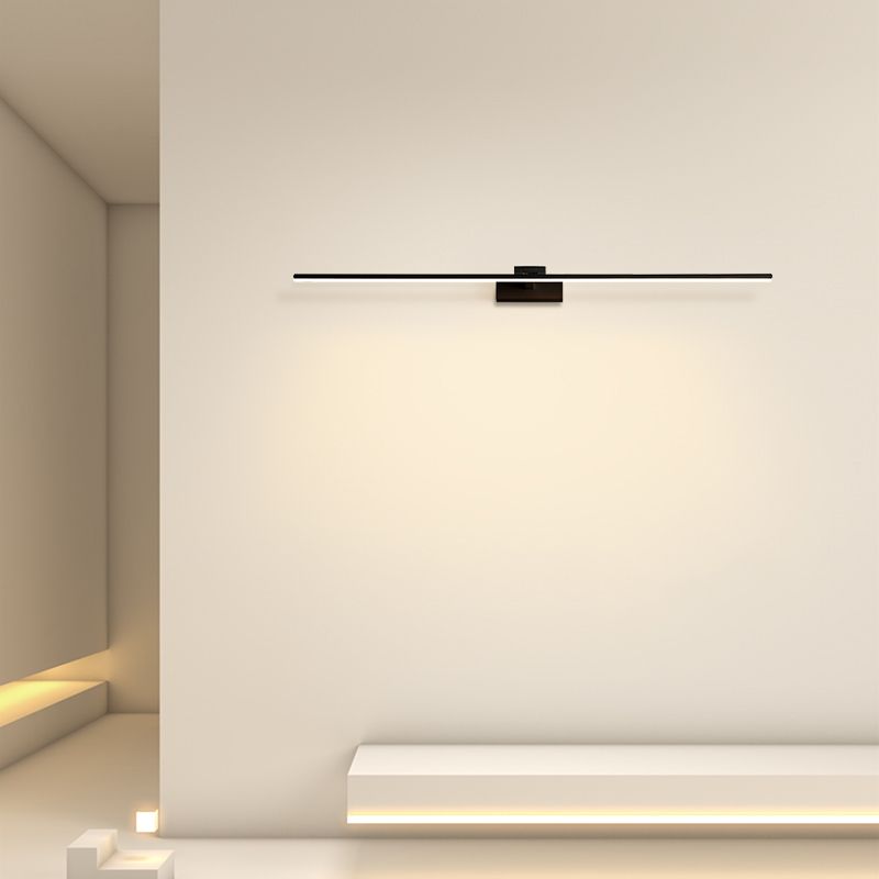 Modern Minimalist LED Wall Light Aluminium Linear Wall Lamp with Silicone Shade