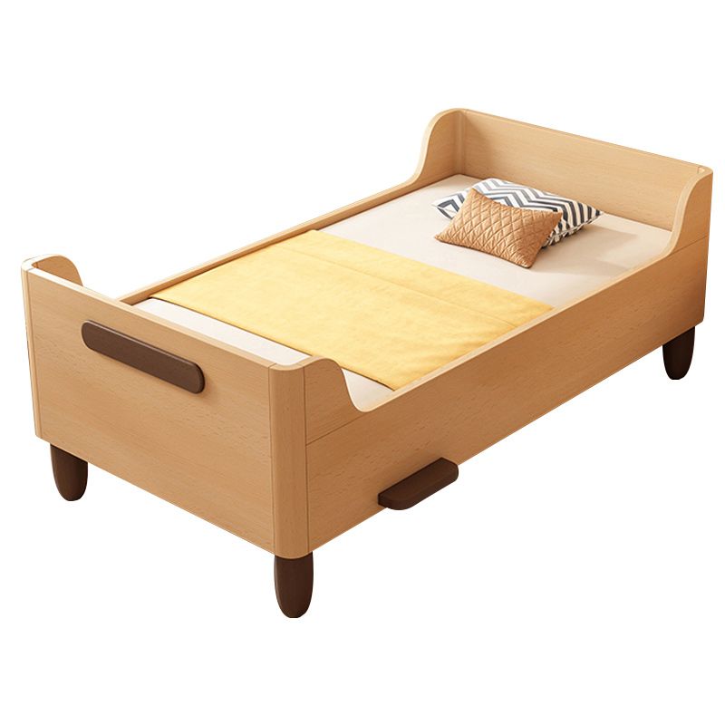 Solid Wood Convertible Crib Scandinavian Nursery Bed with Mattress