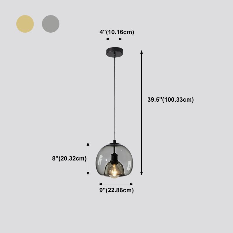 Modern Style Glass Hanging Light Household Minimalist Pendent Lighting Fixtures