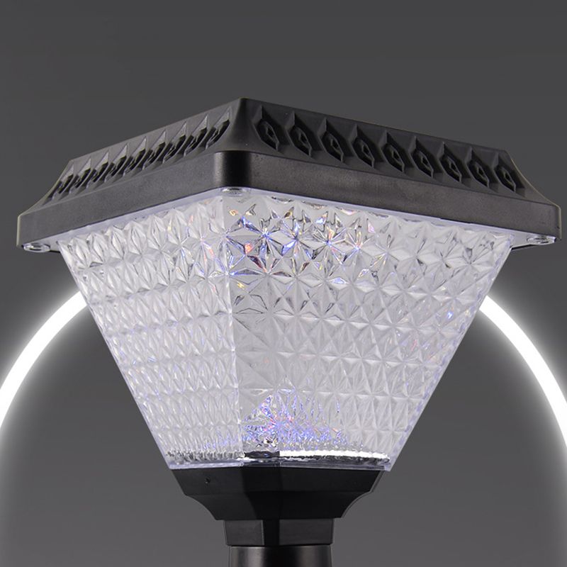 Waterproof Black Pillar Lamp Solar Outdoor Lights for Garden