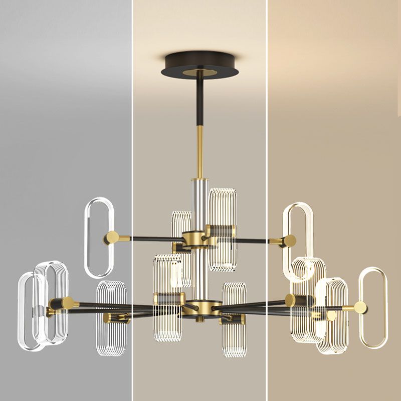 Plafonnage LED 1/2 Tier Light Light Modern Chandelier Lighting