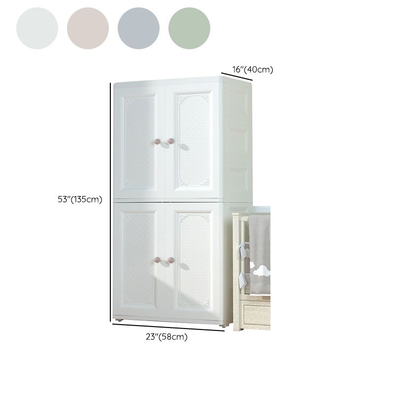 Contemporary Kid's Wardrobe Plastic Door Wardrobe Closet for Bedroom