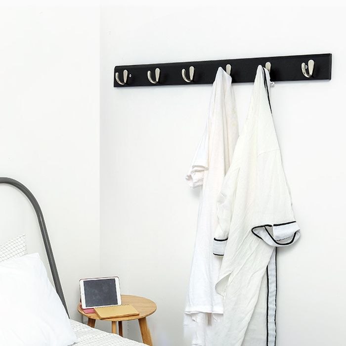 Modern Wooden Coat Hanger Wall-Mounted Hooks Hall Tree Coat Rack