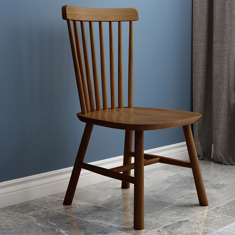 Contemporary Kitchen Wood Square Dining Chair Windsor Back Dining Side Chair