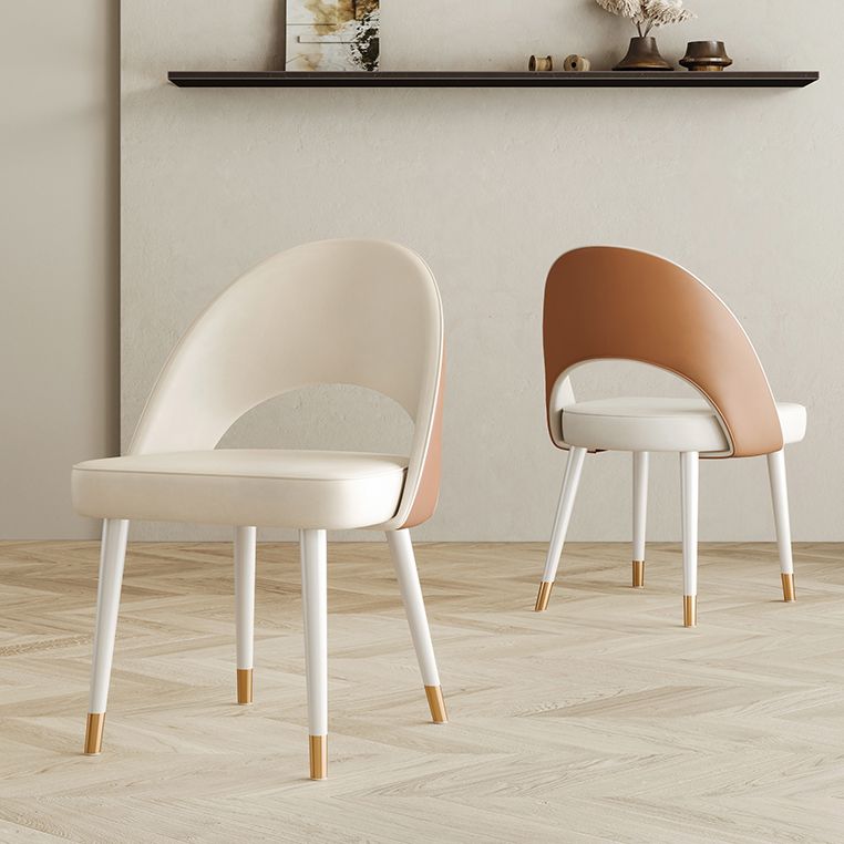 Scandinavian Armless Open Back Chairs for Home Upholstered Side Chair