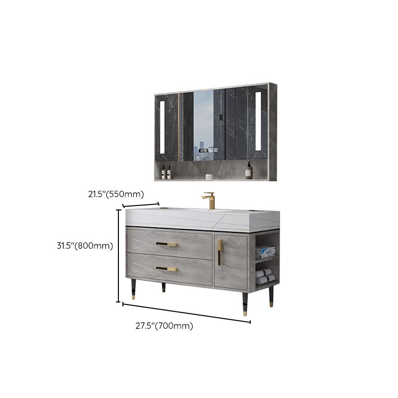 Contemporary Sink Cabinet Mirror Cabinet Wooden Vanity Cabinet for Bathroom