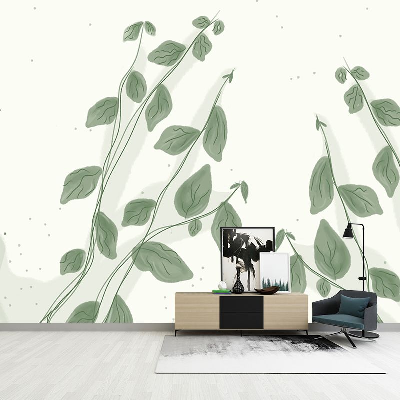 Eco-friendly Wall Mural Wallpaper Illustration Plant Decoration Sitting Room Wall Mural