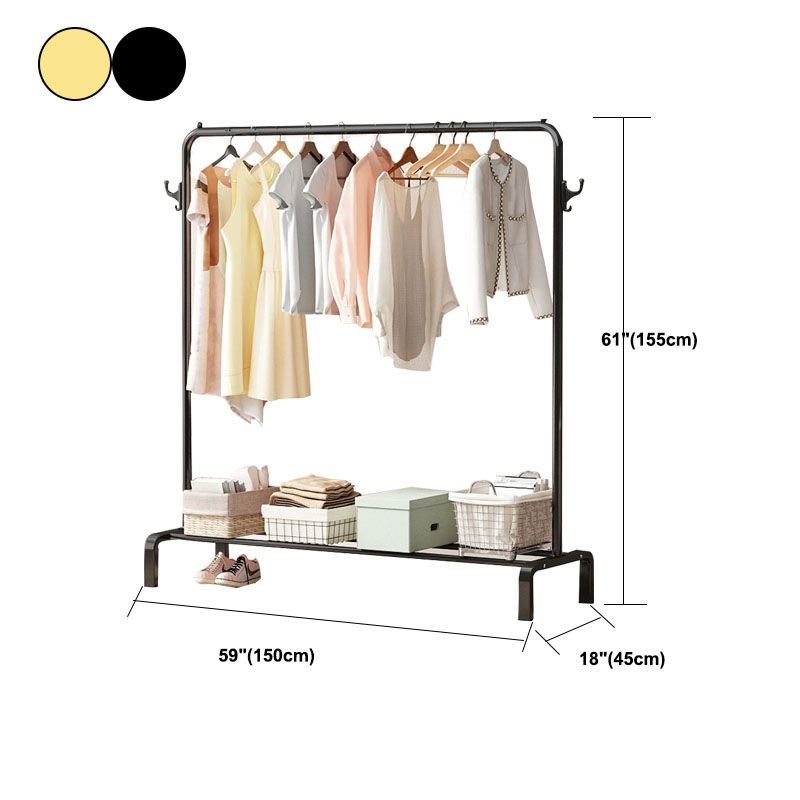 Coat Rack Storage Shelf Metal Hanging Hook Hall Stand Living Room