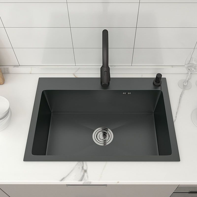 Modern Workstation Sink Stainless Steel with Accessories and Faucet Kitchen Sink