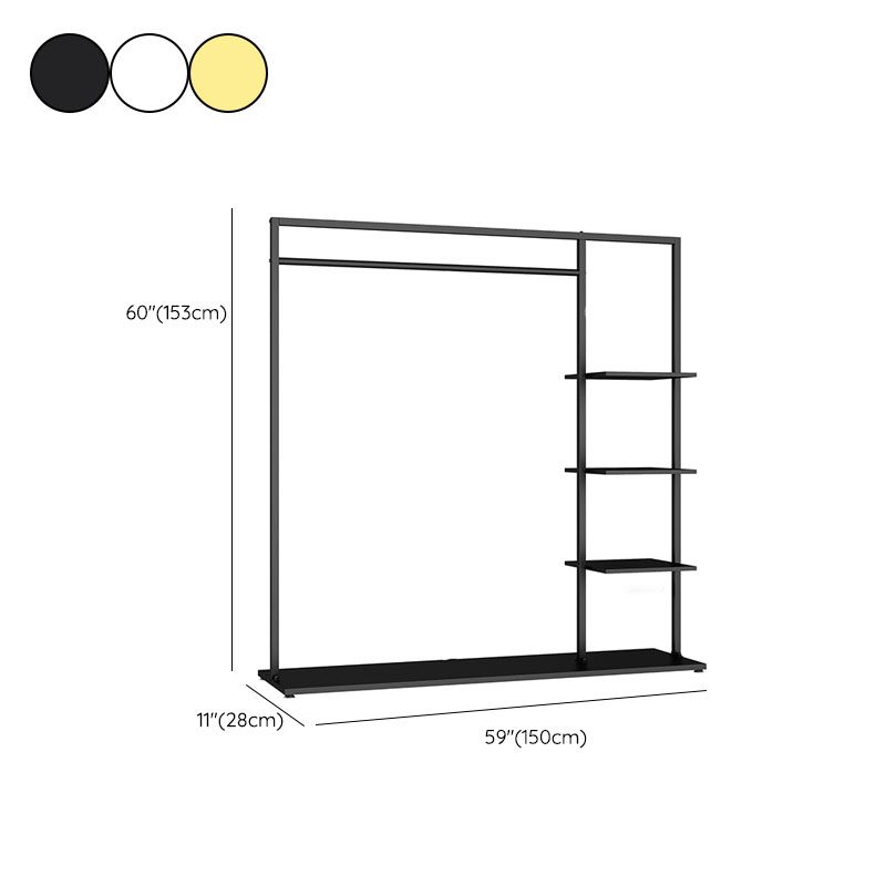 Contemporary Hall Stand Metal No Distressing Shelving Included Free Standing Coat Rack