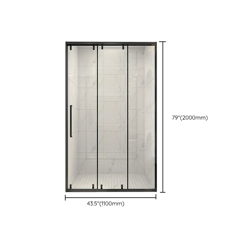 Frame Single Sliding Shower Door Transparent 8mm Tempered Shower Bath Door
