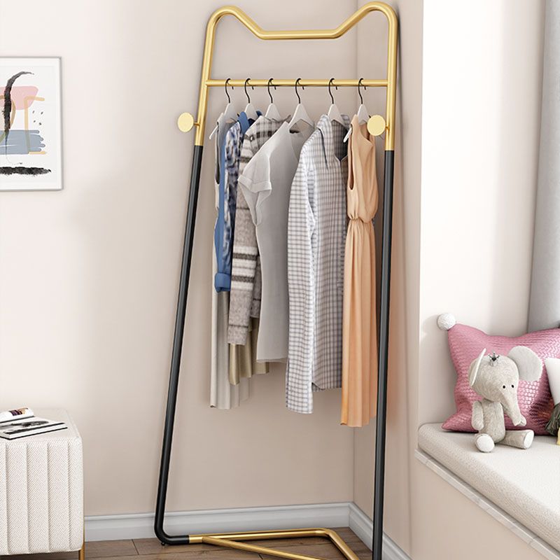 Contemporary Metal Coat Hanger Free Standing Coat Rack with Coat Hooks