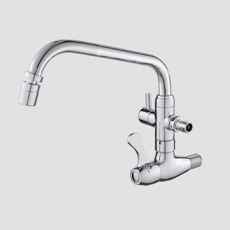 Modern Faucets 2-Handle and 1-Hole Copper Wall Mounted Pot Filler Faucet