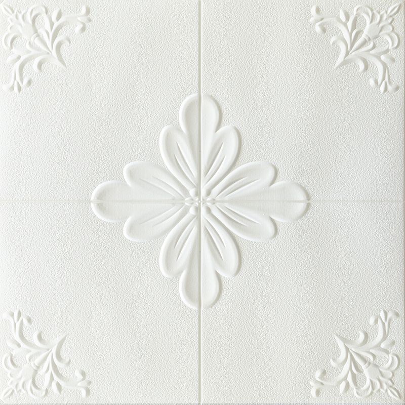 Indoor Home Wall Paneling 3D Floral Print Peel and Stick Waterproof Wall Panel